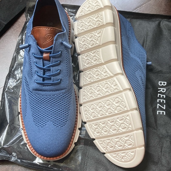 NEW Blue and Oxford Shoes/ sneakers with Breathable Design - Picture 1 of 1